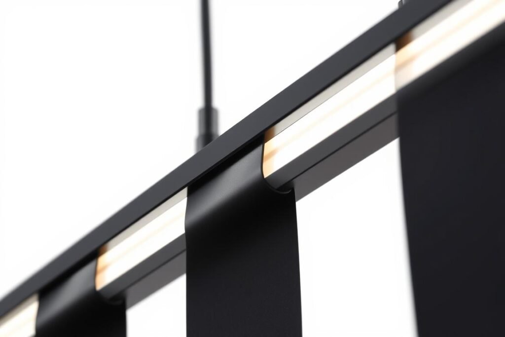 Modern matte black linear pendant light fixture Modern matte black linear pendant light fixture