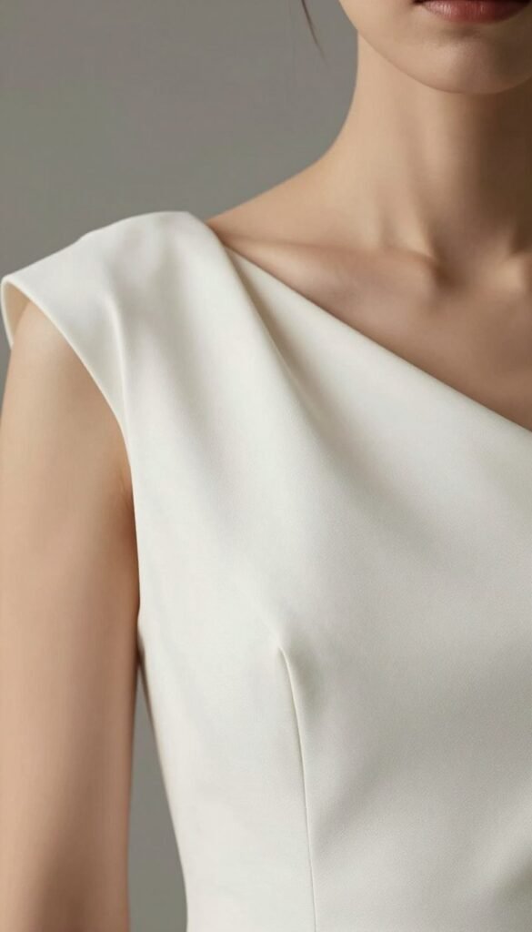 One shoulder dress detail