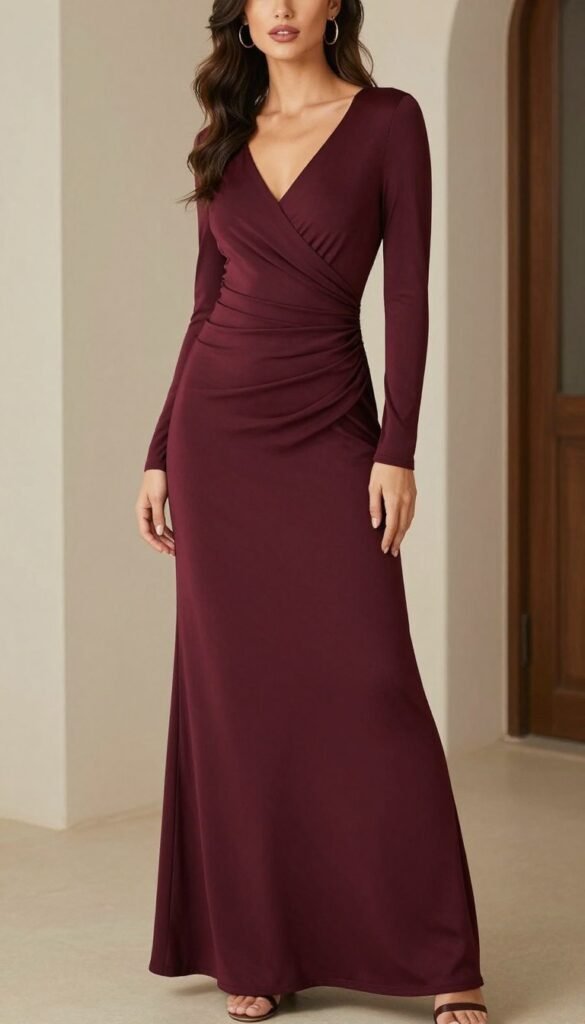 Rich colored dress for fall wedding