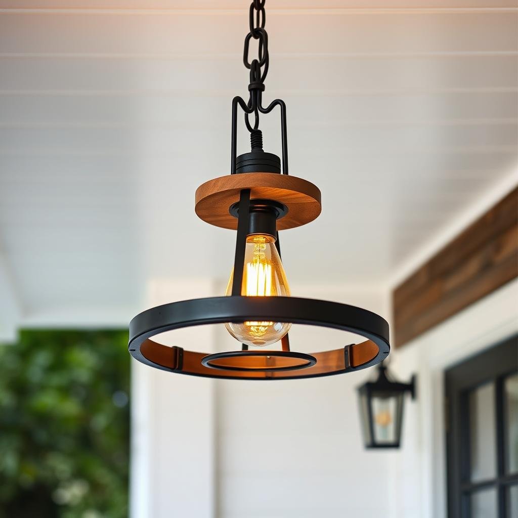 Rustic farmhouse outdoor pendant with Edison bulb Rustic farmhouse outdoor pendant with Edison bulb