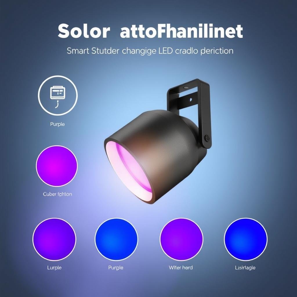 Smart RGB LED spotlight with color changing capabilities Smart RGB LED spotlight with color changing capabilities