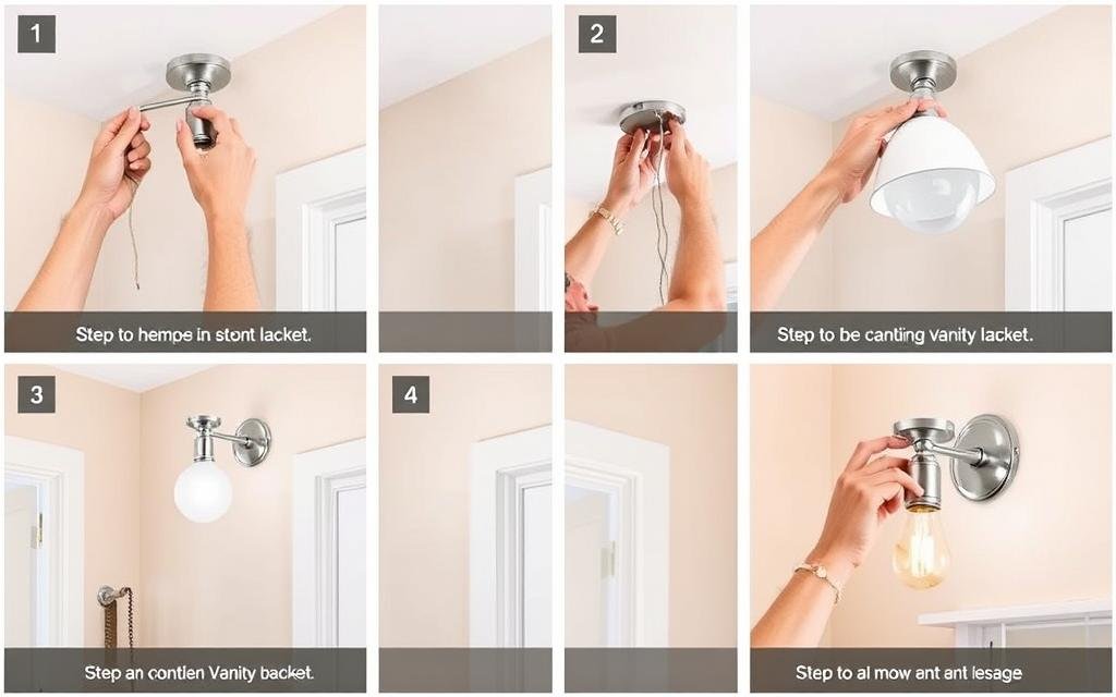 Step-by-step bathroom light fixture installation Step-by-step bathroom light fixture installation