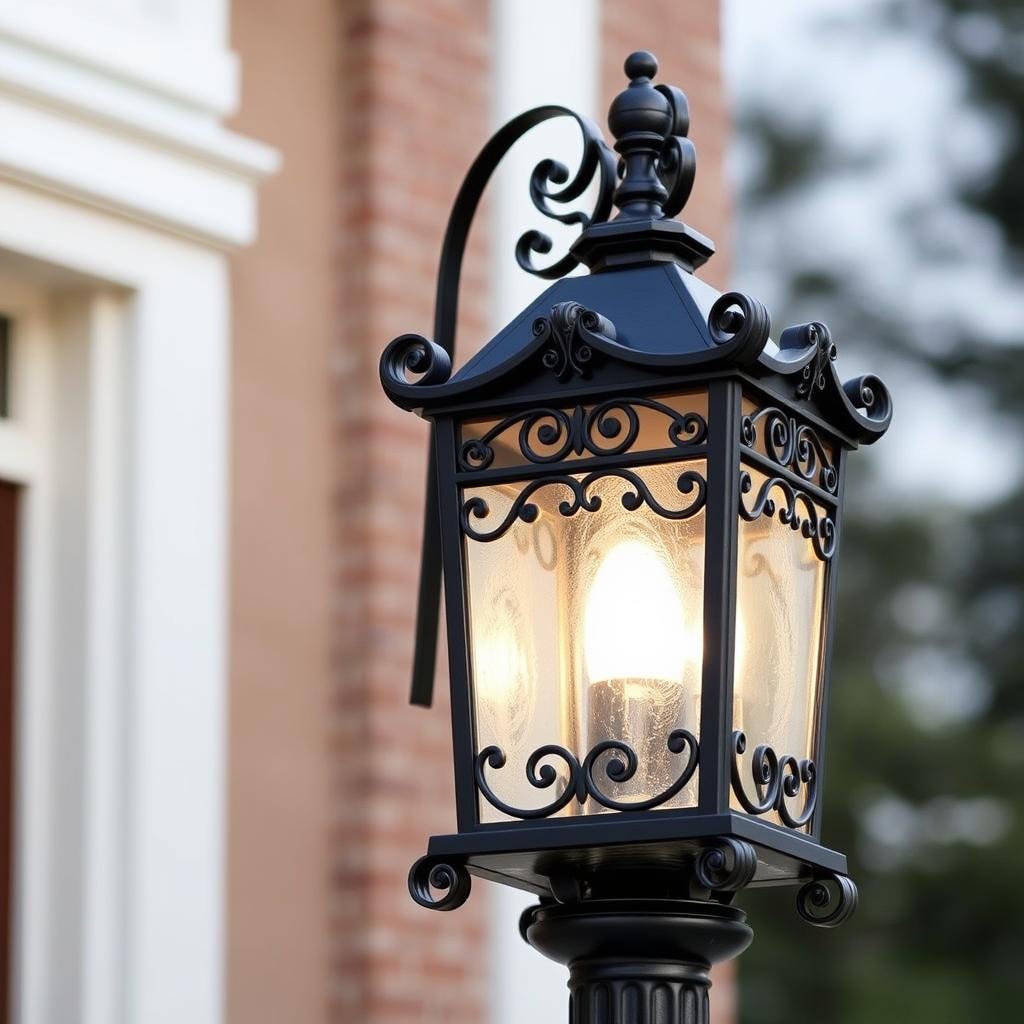 Victorian-style ornate post lantern Victorian-style ornate post lantern