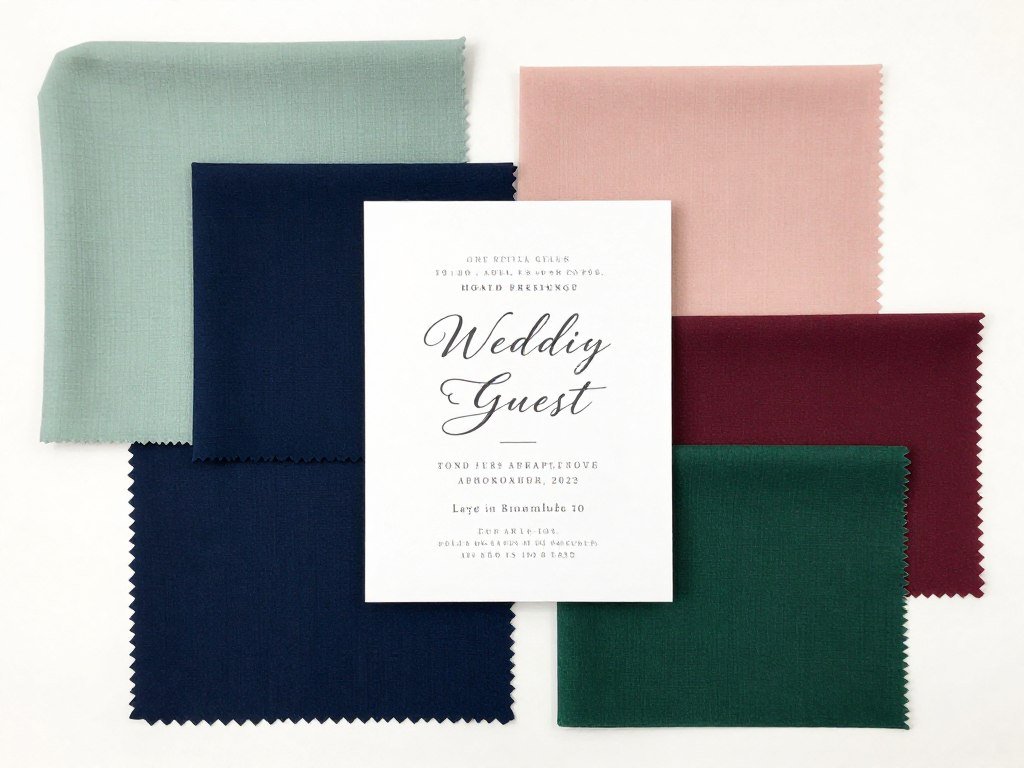 Wedding guest dress color palette