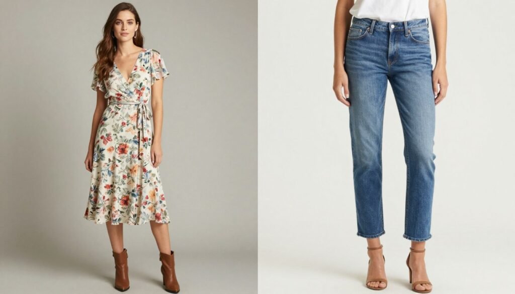 Western wedding guest outfit dos and don'ts comparison