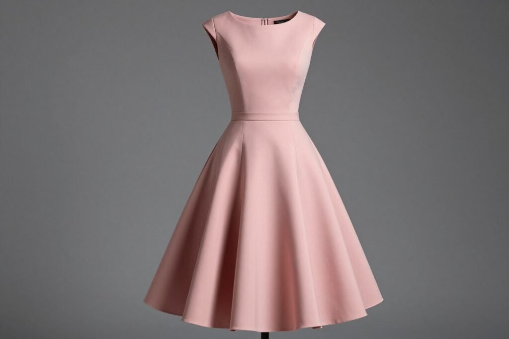 a-line wedding guest dress flattering