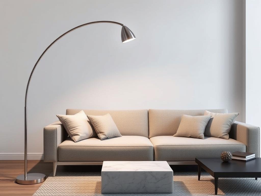 arc floor lamp ambient lighting over seating area arc floor lamp ambient lighting over seating area