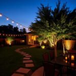 Backyard Lighting Ideas to Transform Your Outdoor Space backyard lighting ideas showing multiple outdoor lighting fixtures creating ambient glow at night