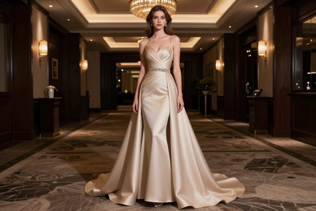 ballroom wedding guest formal gown