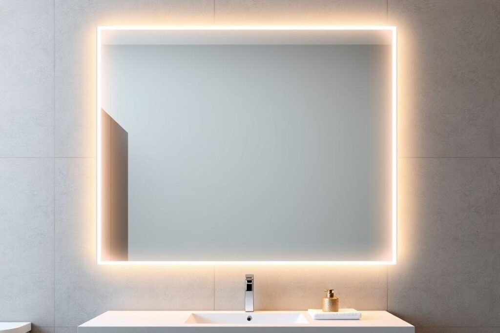 bathroom mirror with integrated LED lighting bathroom mirror with integrated LED lighting