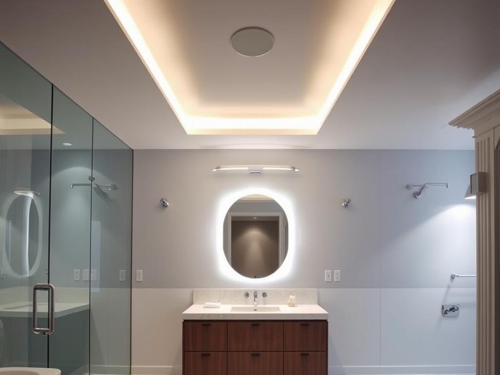 bathroom with ambient, task, and accent lighting layers bathroom with ambient, task, and accent lighting layers