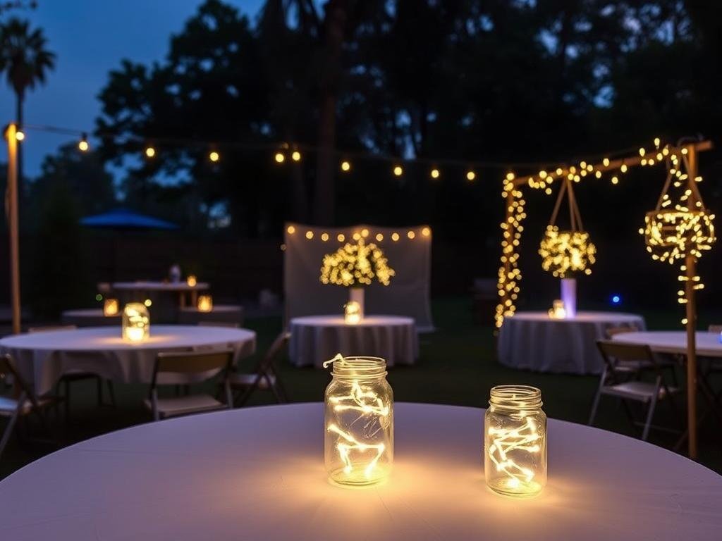 battery powered led lights decorating outdoor party