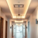 Hallway Lighting Ideas 16 Brilliant Ways to Brighten Your Space beautifully lit modern hallway with multiple lighting fixtures creating warm ambiance