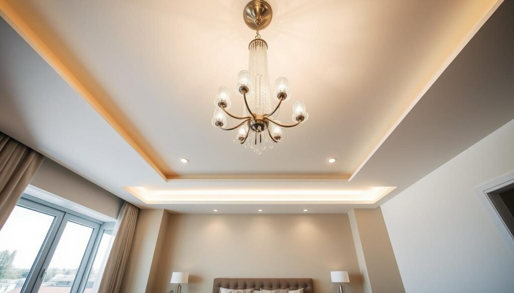 bedroom ceiling lighting with modern chandelier fixture