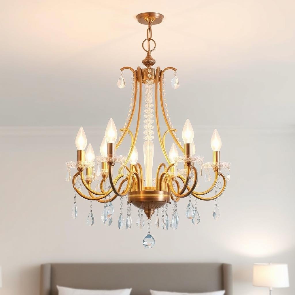 bedroom chandelier for ambient lighting and style