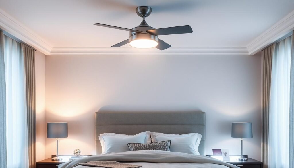 bedroom demonstrating layered lighting design approach