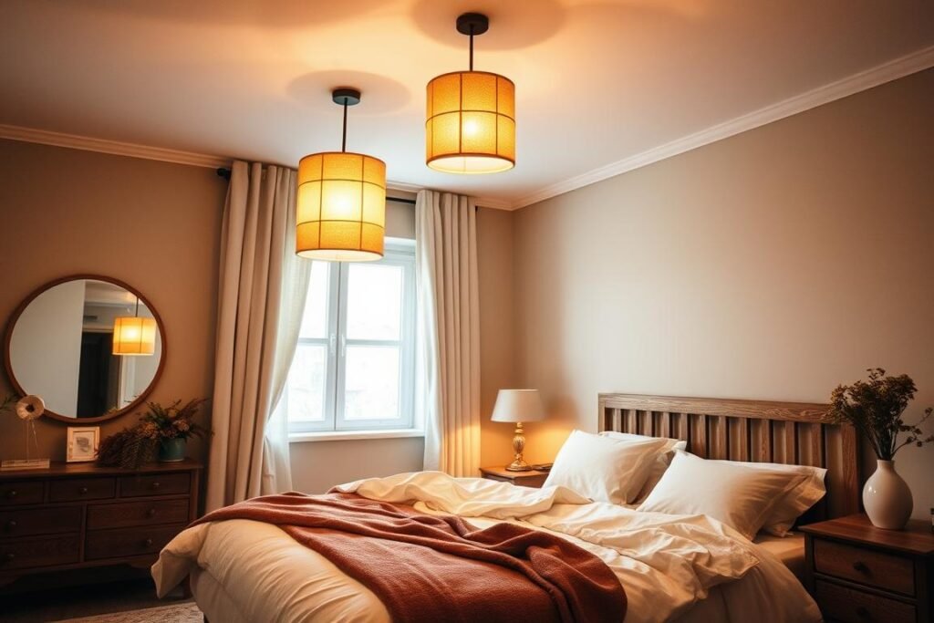 bedroom with fabric pendant ceiling lights bedroom with fabric pendant ceiling lights