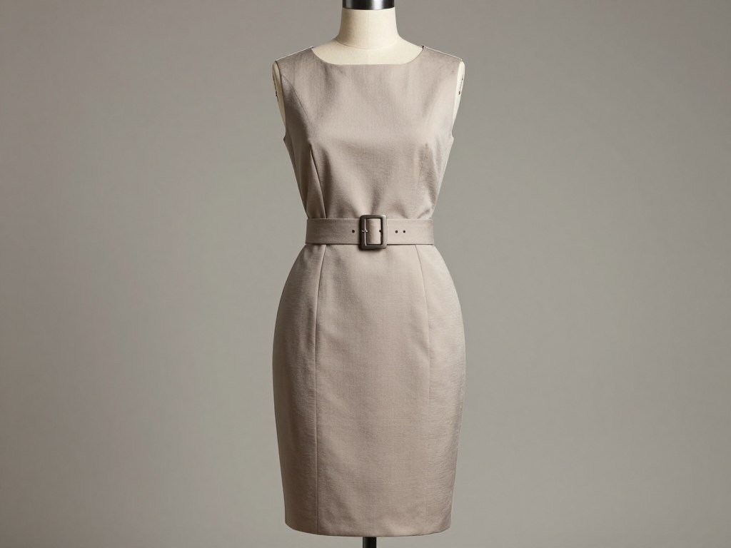 belted dress rectangle shape