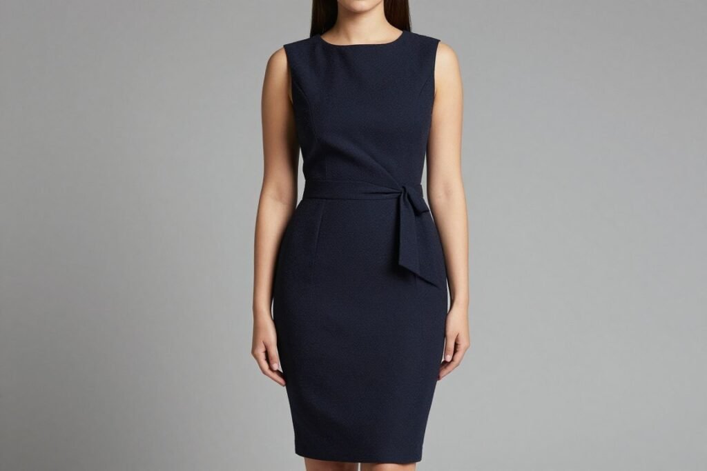 belted midi dress hourglass