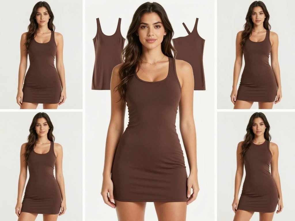 brown dresses flattering athletic body types