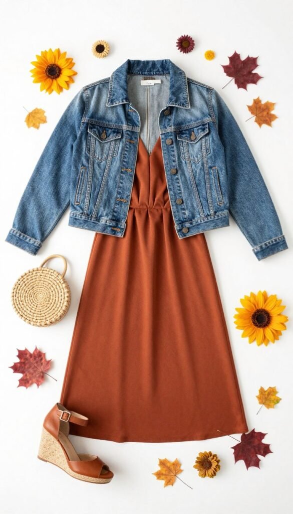 casual autumn wedding guest outfit ideas displayed