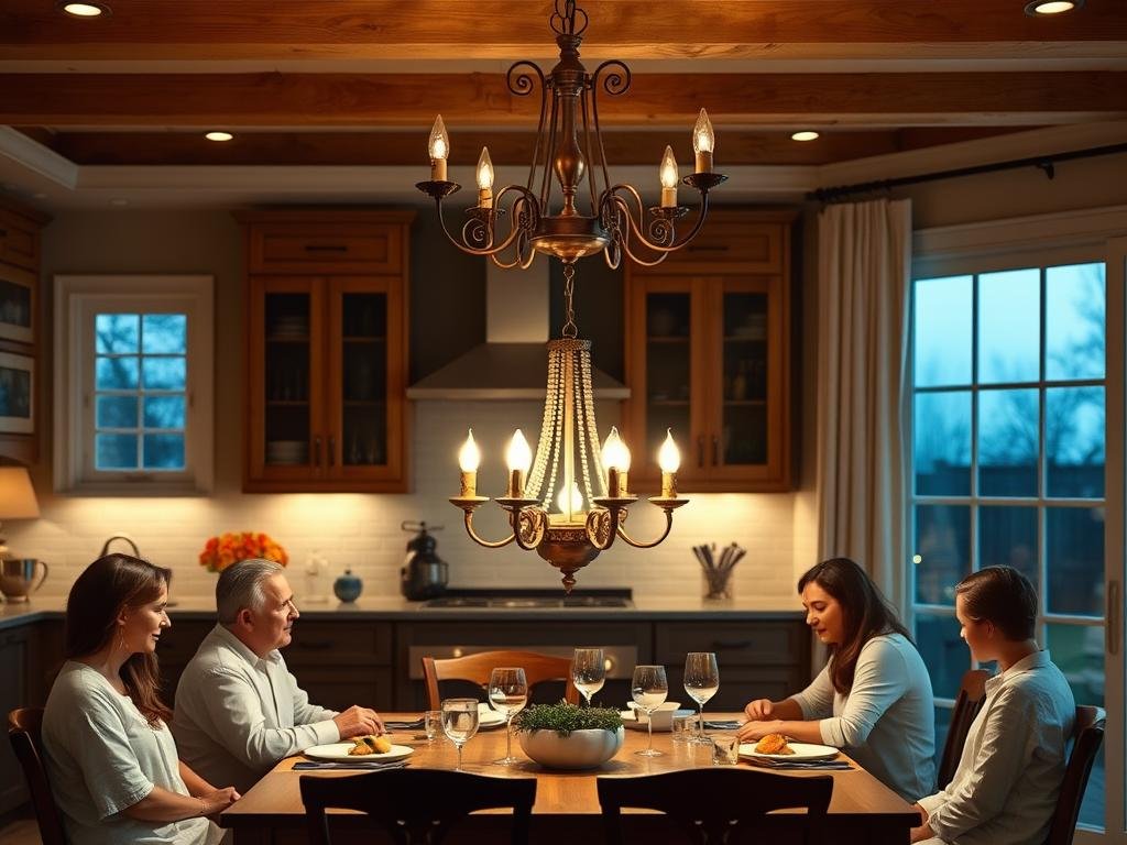 chandelier centered over kitchen dining table at proper height chandelier centered over kitchen dining table at proper height
