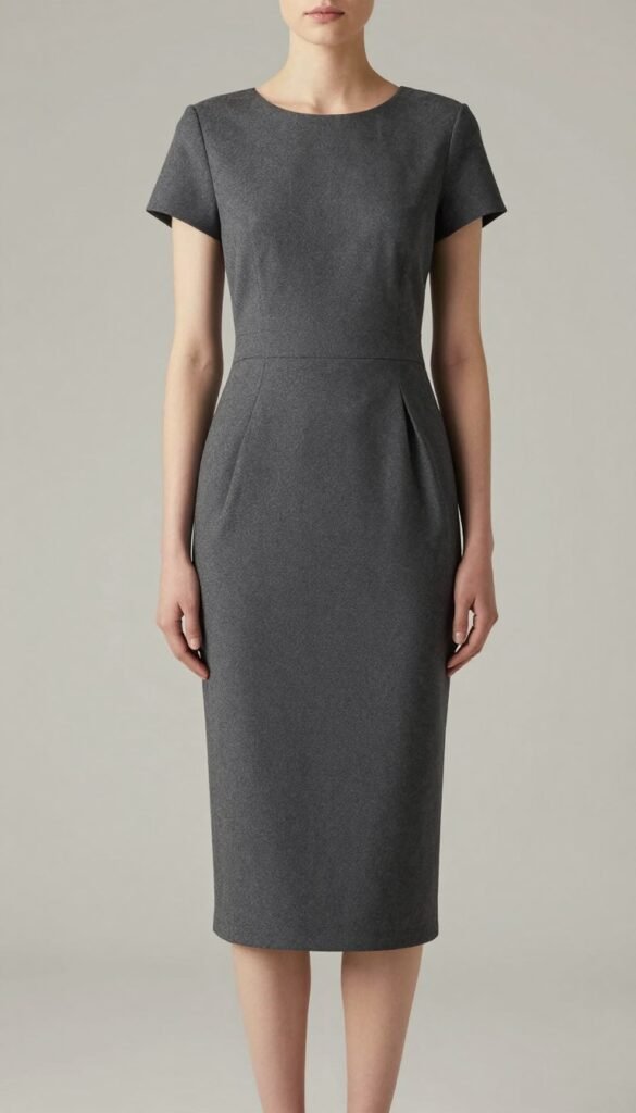 charcoal grey formal dress
