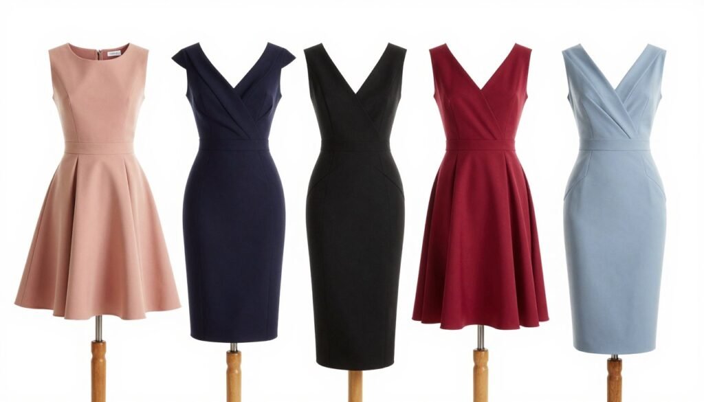 cocktail dresses variety for wedding guests