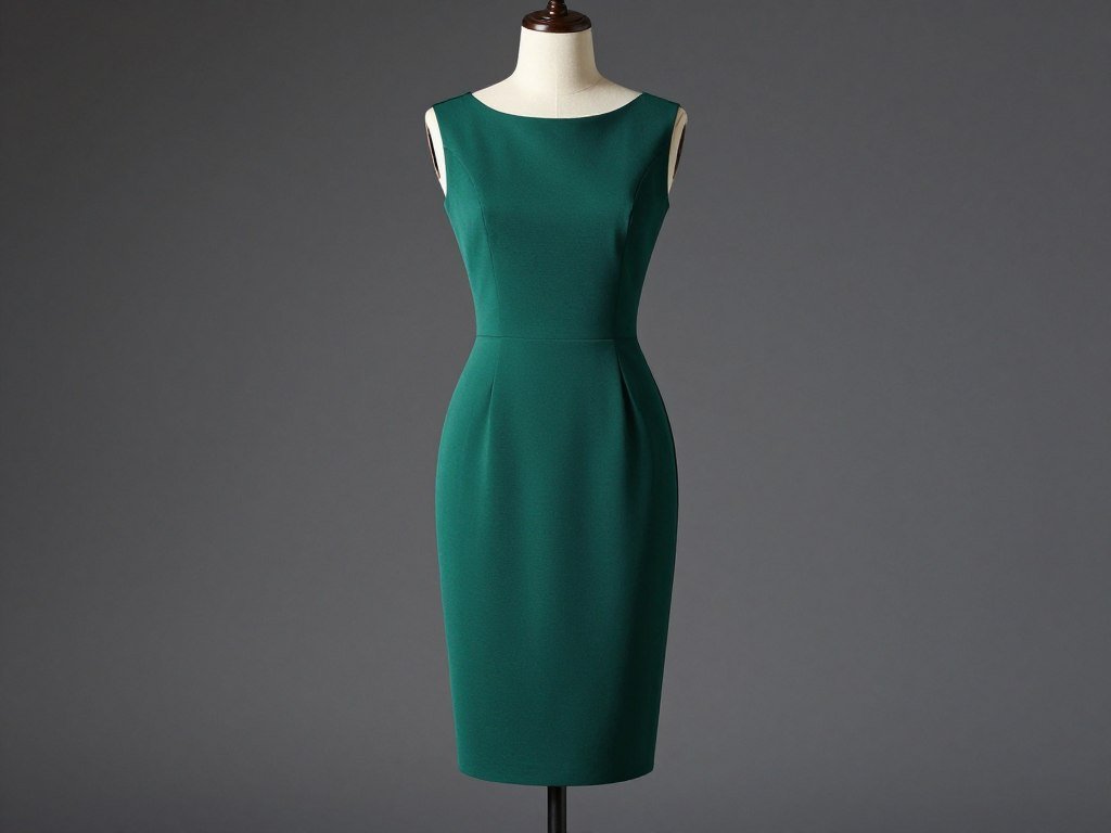 cocktail length dress in emerald green for wedding