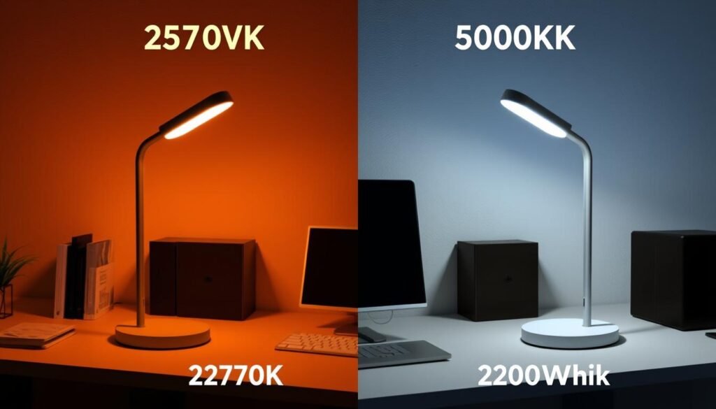 color changing led table lamp showing warm and cool ambient light options color changing led table lamp showing warm and cool ambient light options