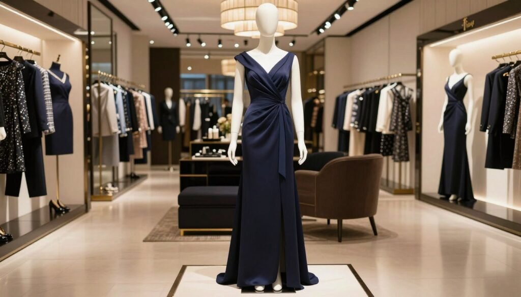 complete black tie wedding guest outfit styled elegantly