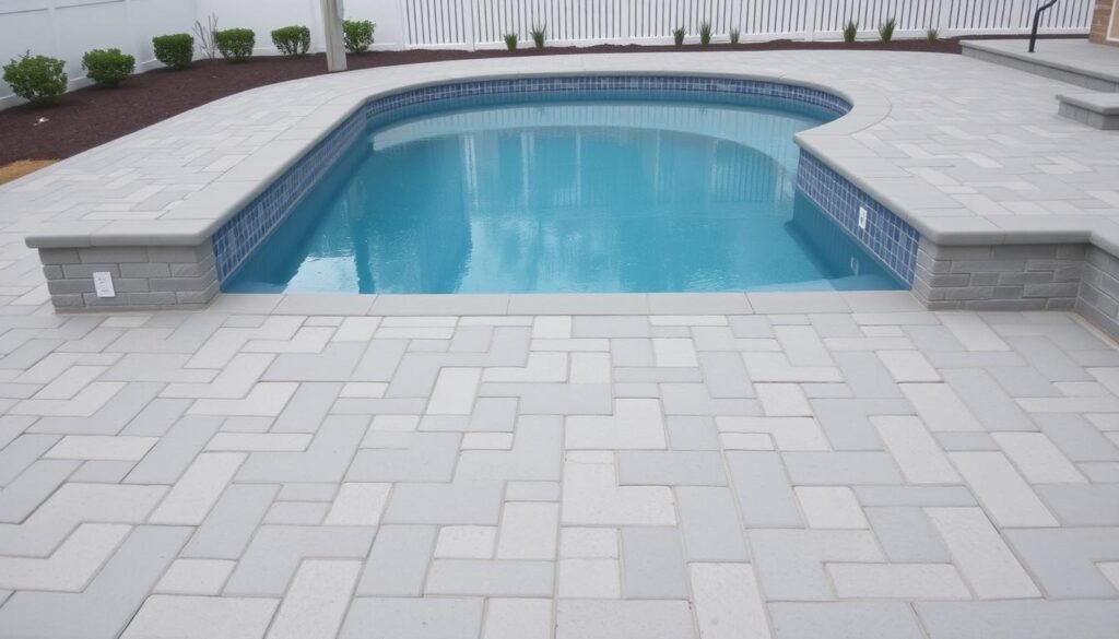 concrete pavers around above ground pool concrete pavers around above ground pool