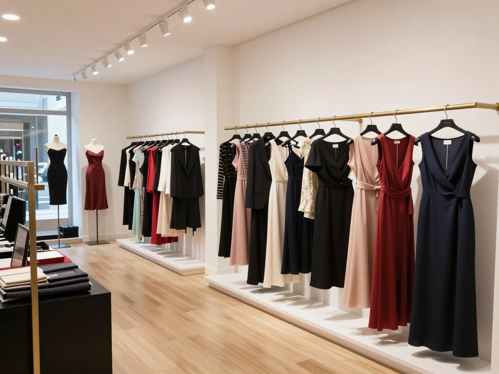 consignment shop formal dress selection