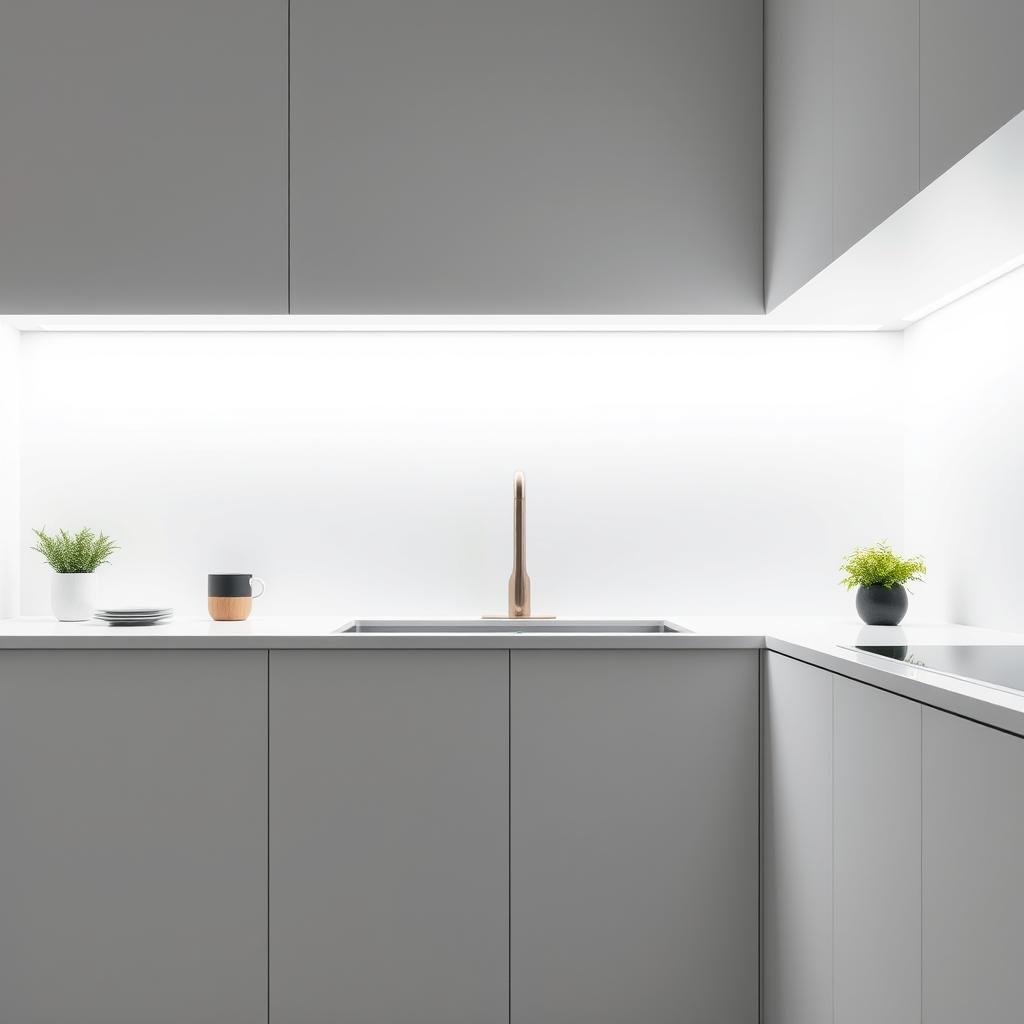 cool white LED strip light showing 5000K daylight color temperature