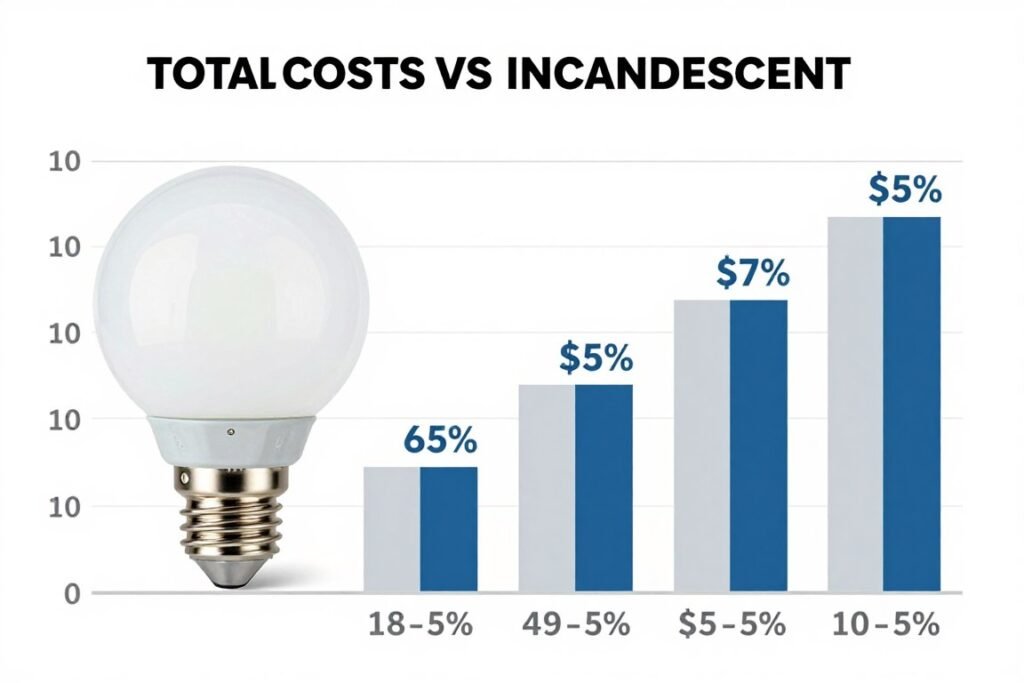 cost comparison chart led vs traditional ambient lighting over time cost comparison chart led vs traditional ambient lighting over time