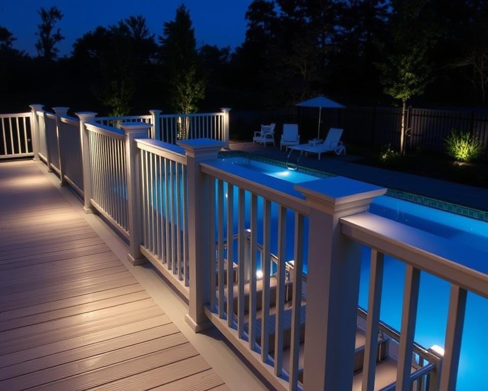 deck post lights and stair lighting around pool deck post lights and stair lighting around pool