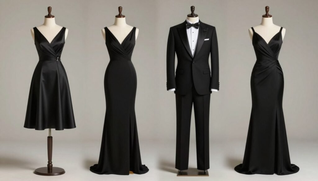 different formality levels of wedding guest dresses