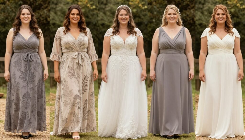 diverse body types country wedding dresses
