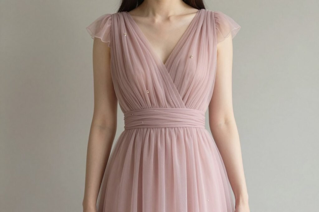 dusty rose dress romantic wedding