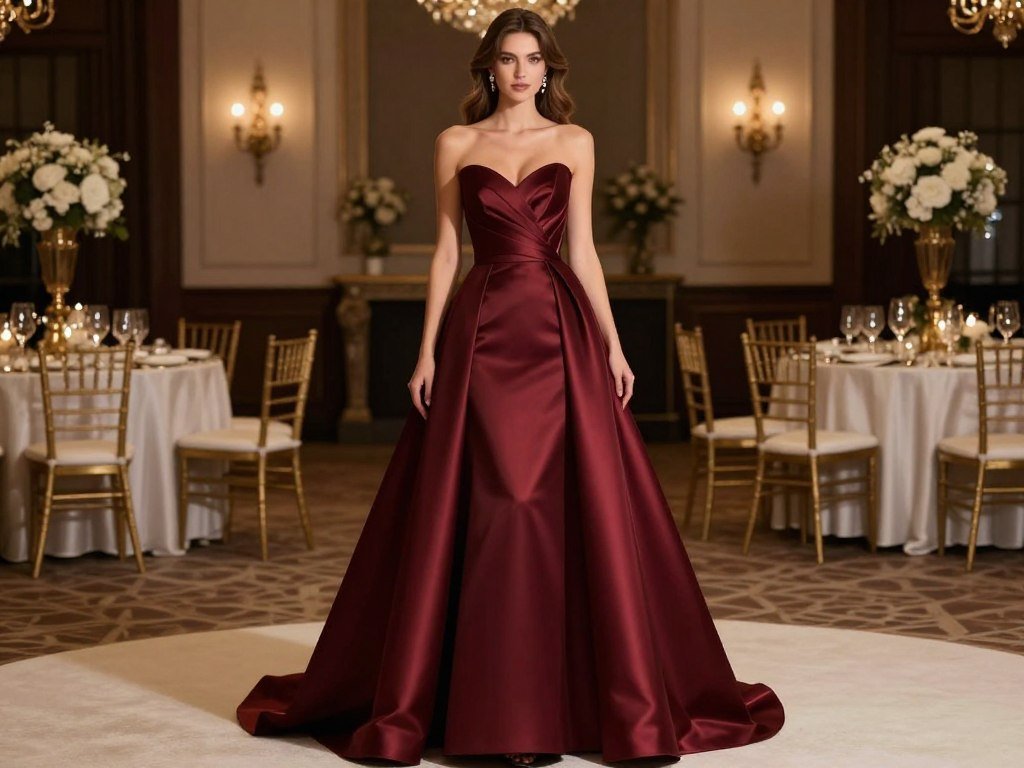 elegant ballroom-appropriate formal dress