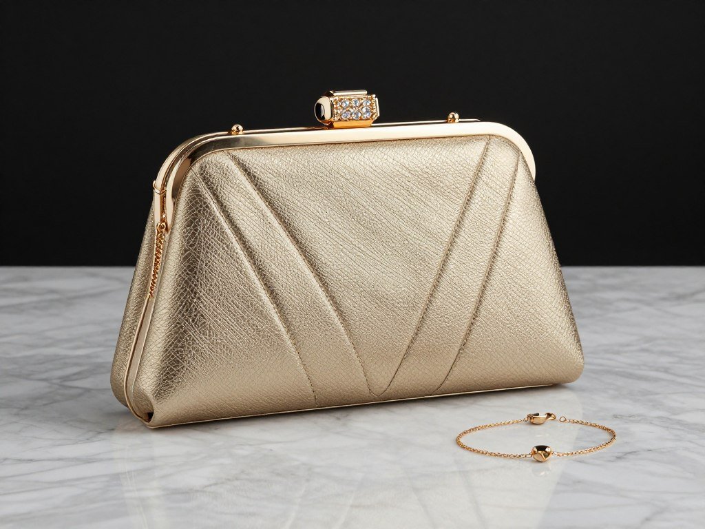 elegant evening clutch and jewelry