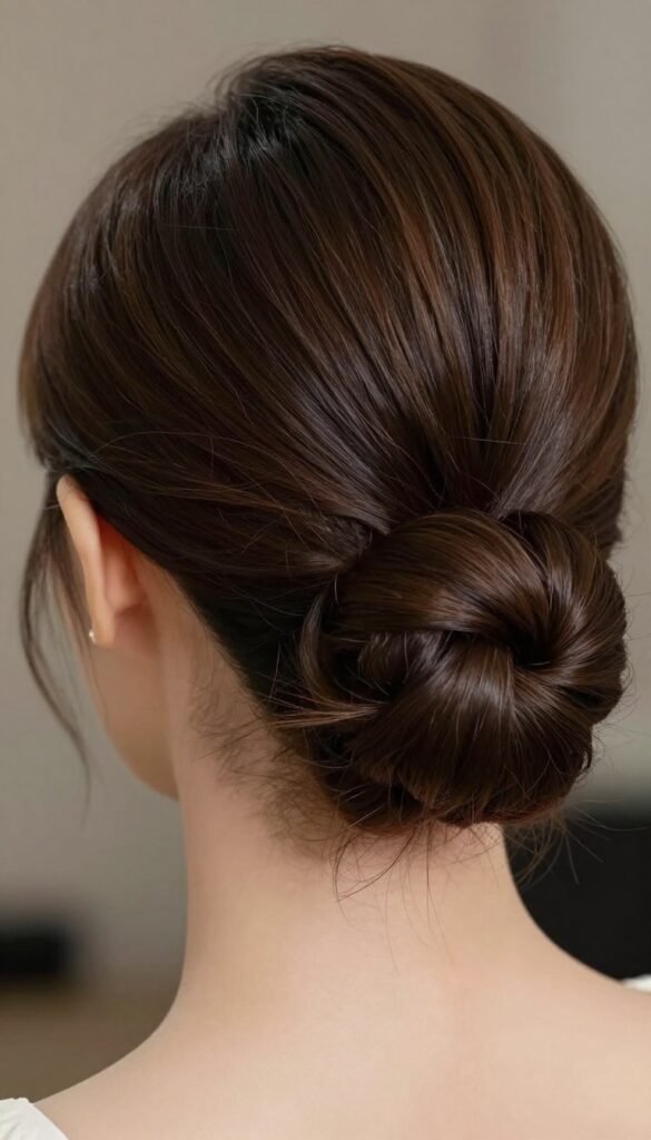 elegant formal hairstyle and makeup