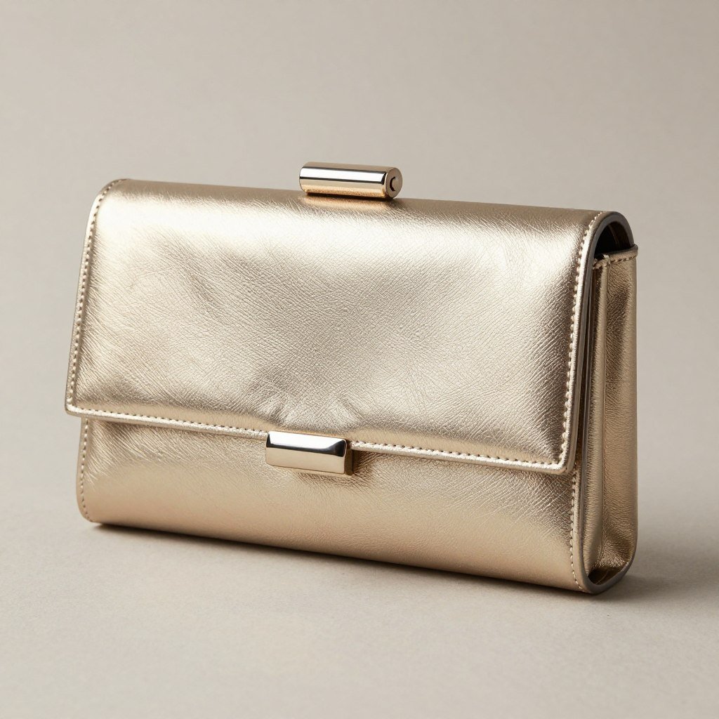 elegant metallic clutch