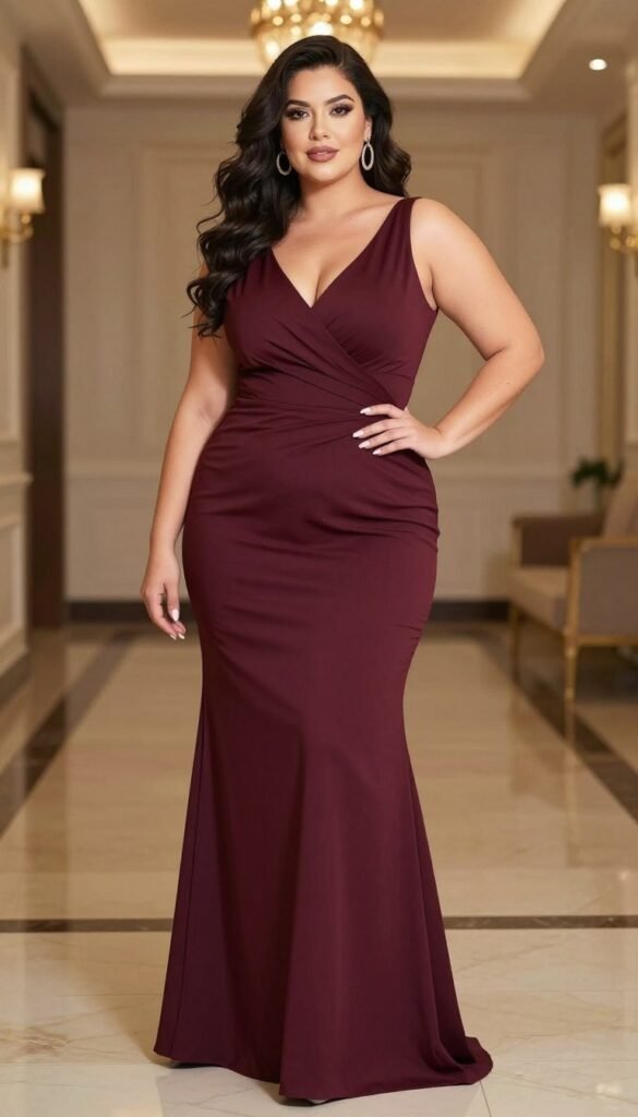elegant plus size black tie dress