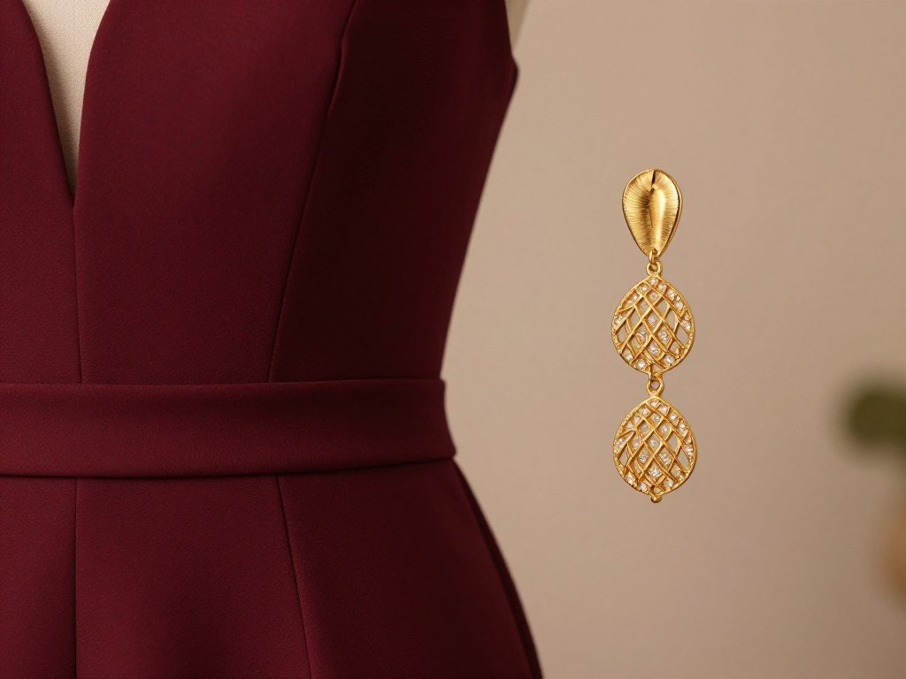 elegant statement earrings with formal dress