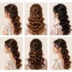 elegant wedding guest hairstyles for long hair featuring romantic curls and soft waves