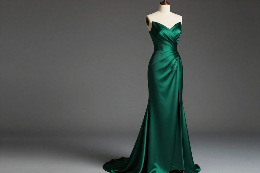 emerald green formal dress for november wedding