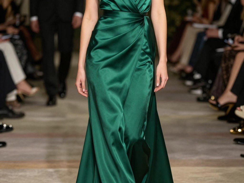 emerald green formal gown