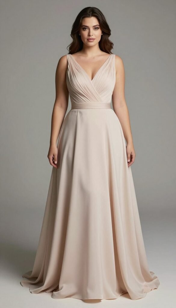 empire waist dress on apple-shaped body