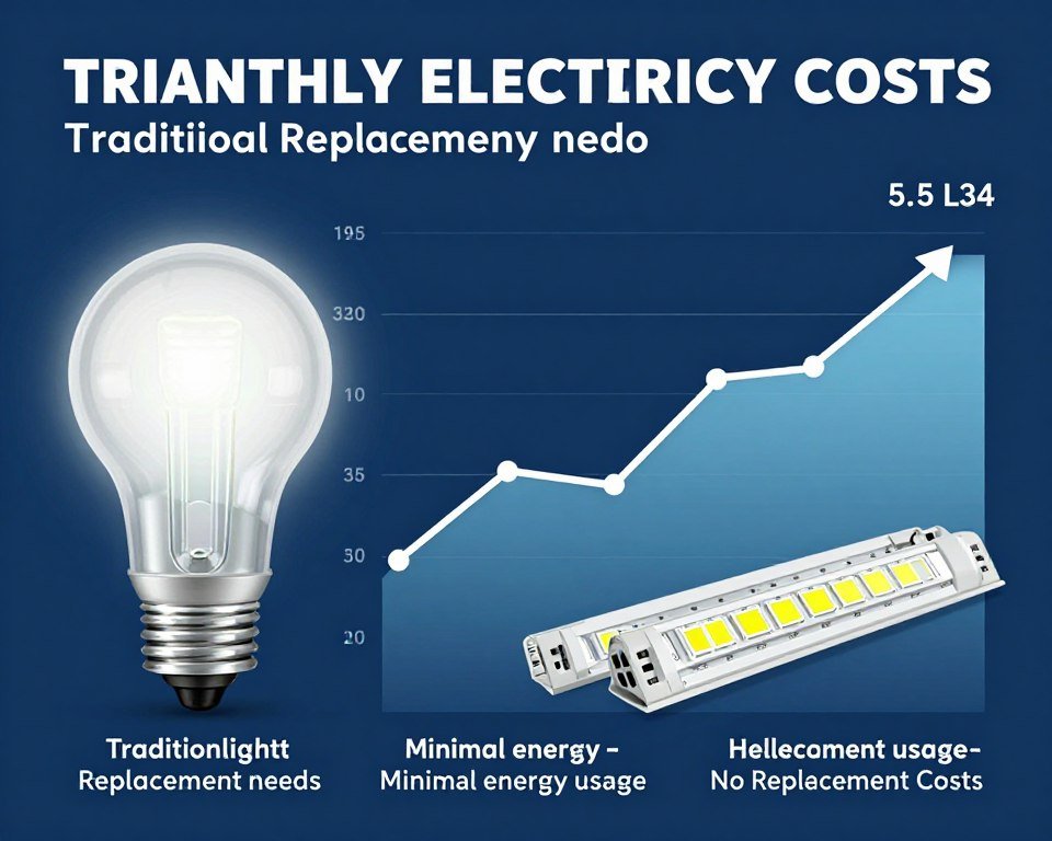 energy bill comparison chart showing LED strip savings versus traditional lighting energy bill comparison chart showing LED strip savings versus traditional lighting